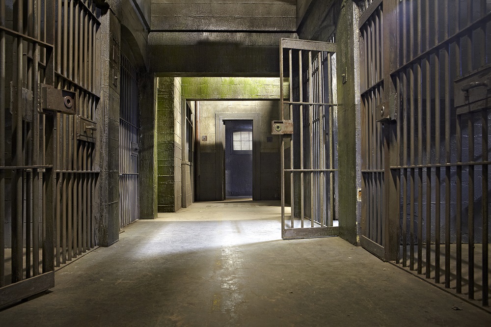 Empty Corridor In Jail
